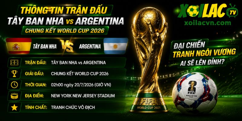 Trận đấu Tây Ban Nha vs Argentina